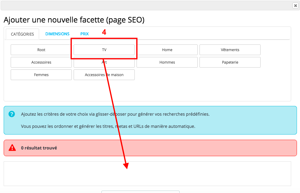 ajouter nouvelle facette copie