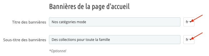 Bannières Titre Soustitre