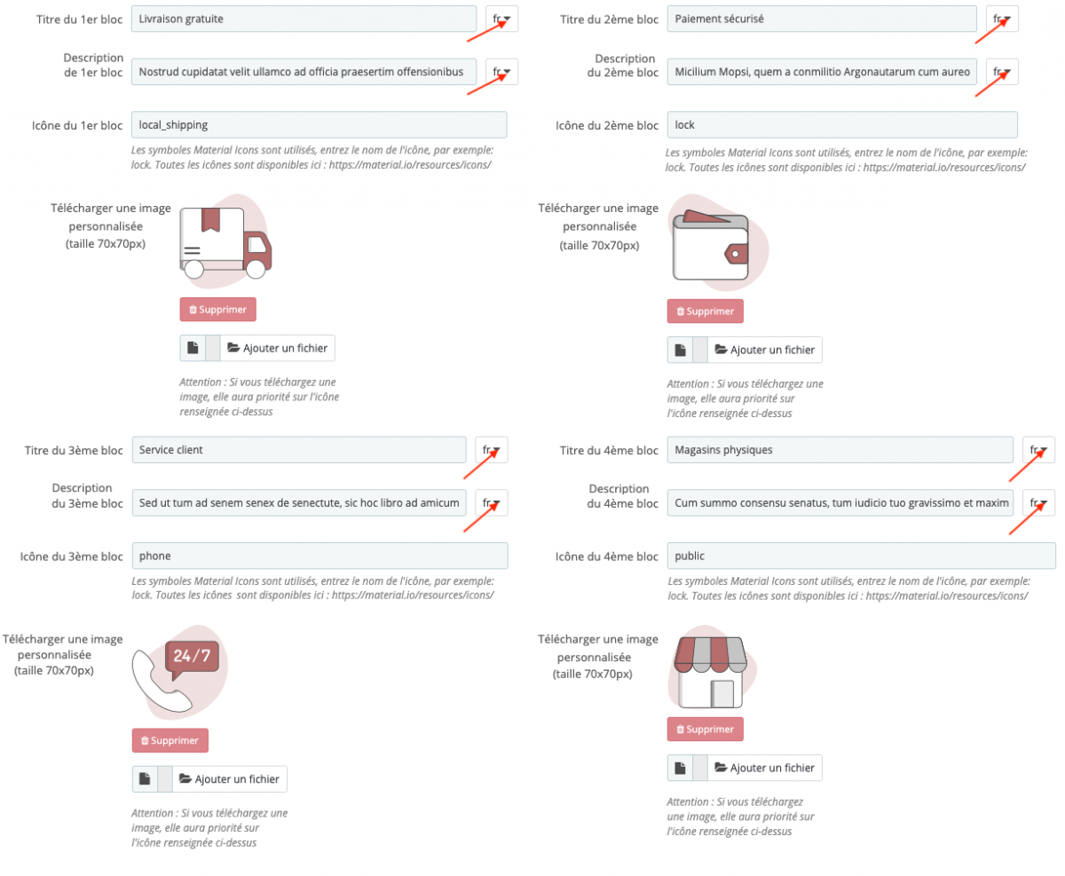 Bloc Reassurance Options