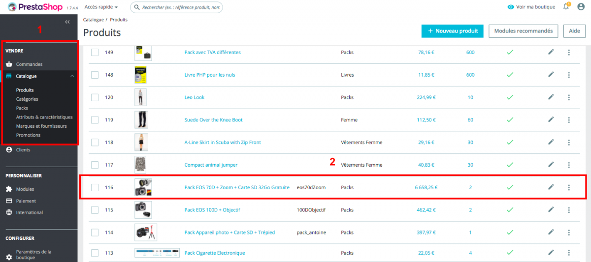 création pack cadeau
