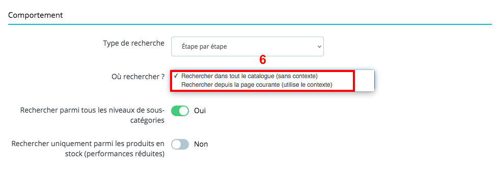 niveau de recherche copie
