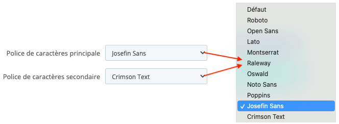 Polices Caractères