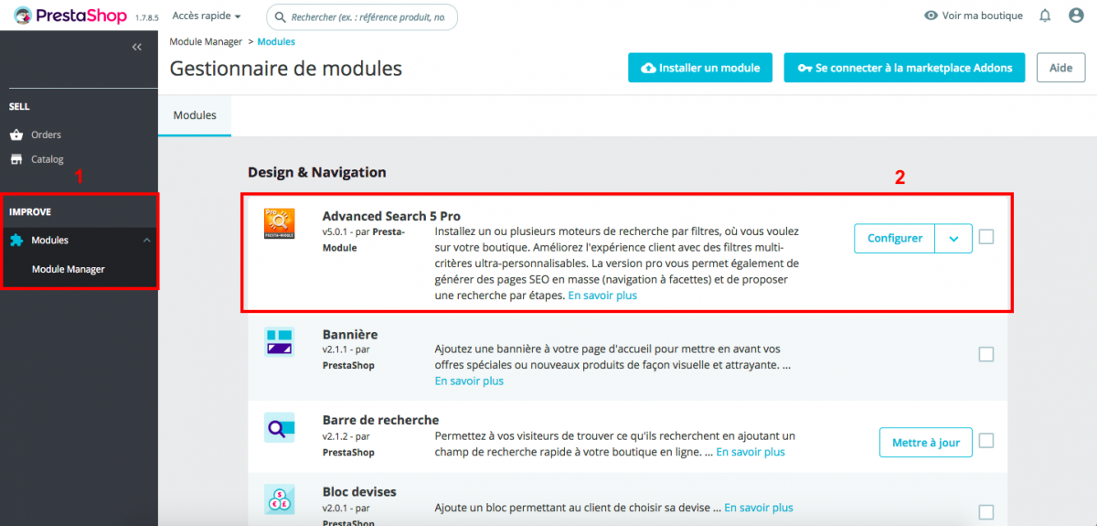 première étape filtre