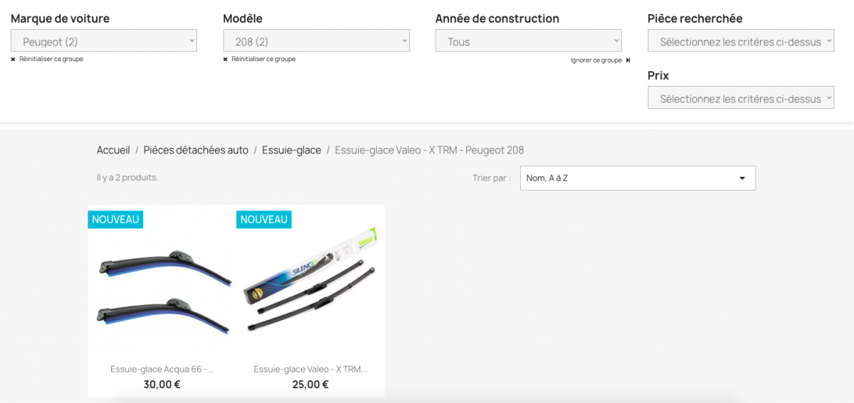 résultats par étapes