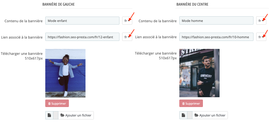 Bannière Gauche Et Centre