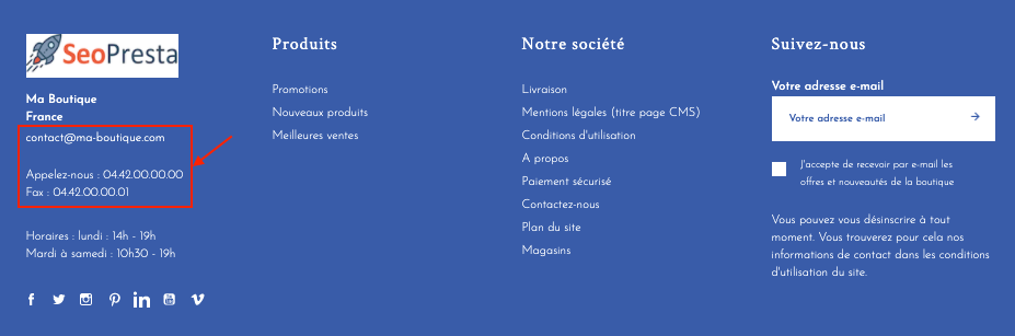 email telephones front