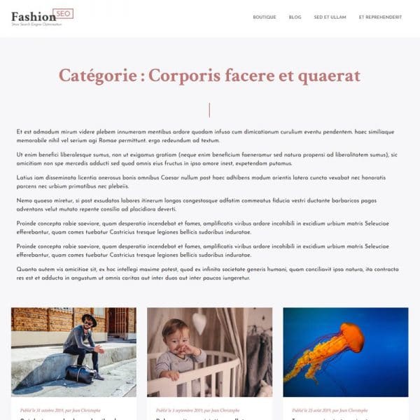 Fashion Blog Categorie