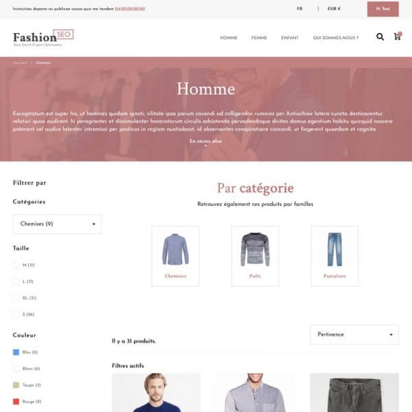 Fashion Seo Categorie