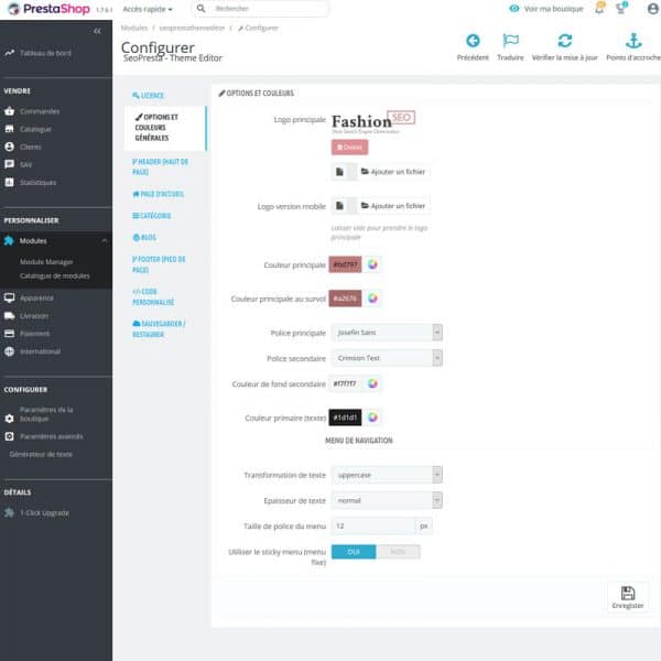 Fashion Seo Theme Editor