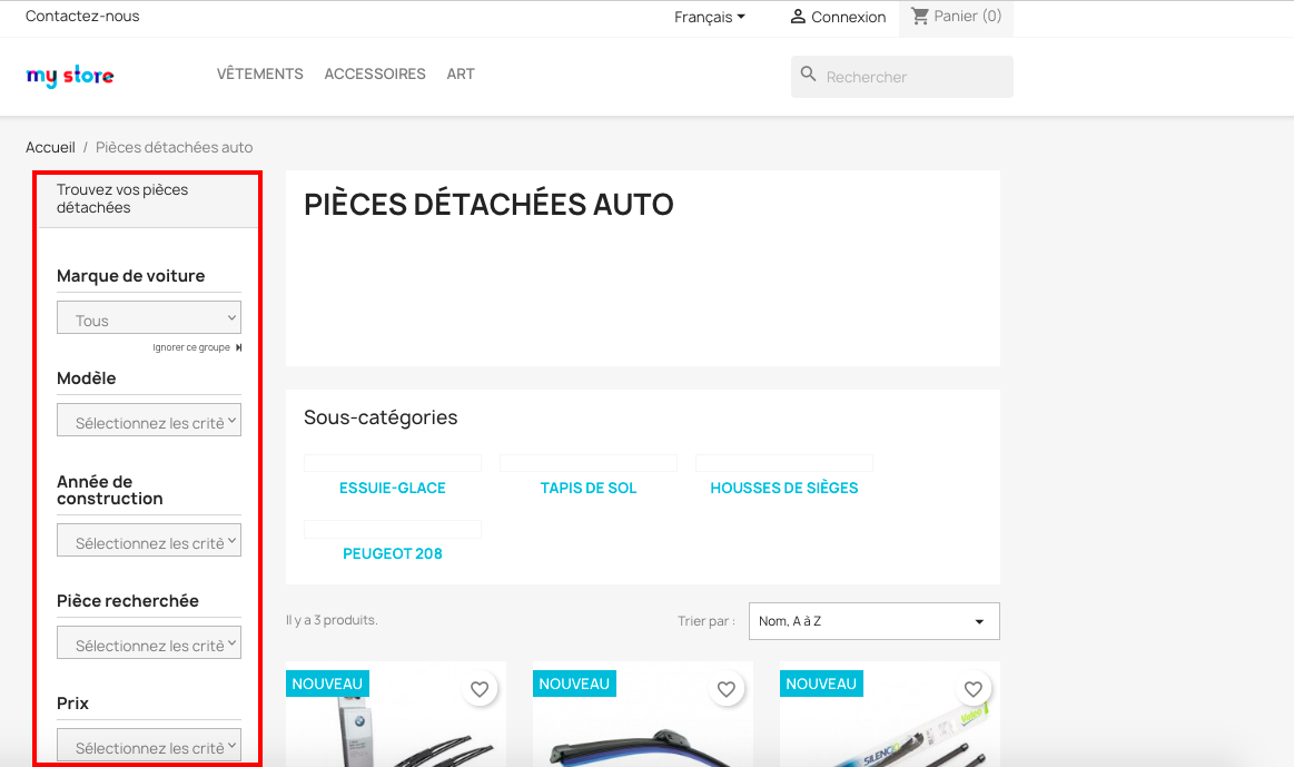 moteur de recherche colonne copie