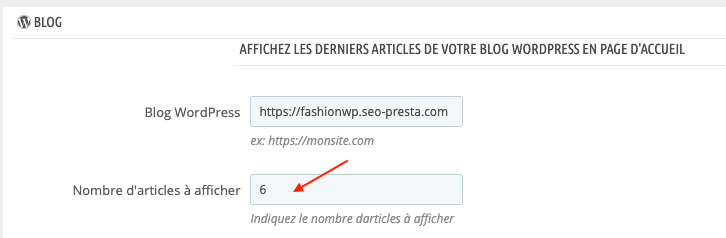 Nombre Articles Blog