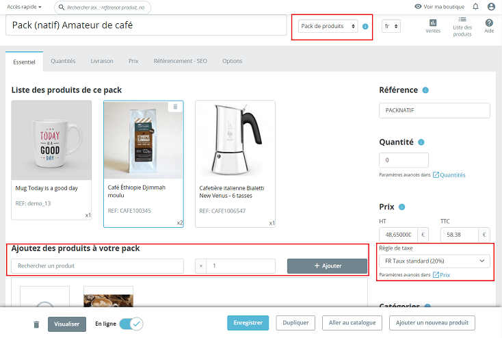 prestashop creation pack natif 734